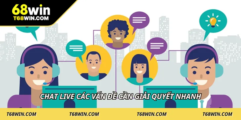 Chat live các vấn đề cần giải quyết nhanh