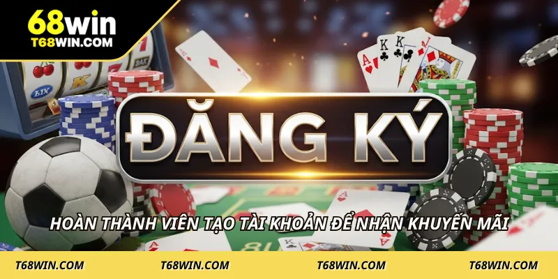 Hoàn thành viên tạo tài khoản để nhận khuyến mãi